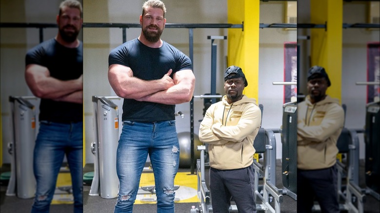 Olivier Richters and Kevin Hart posing