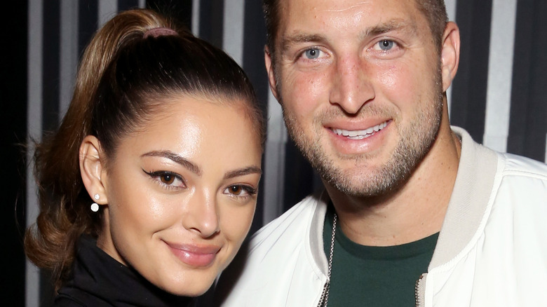 Demi-Leigh Nel-Peters and Tim Tebow posing