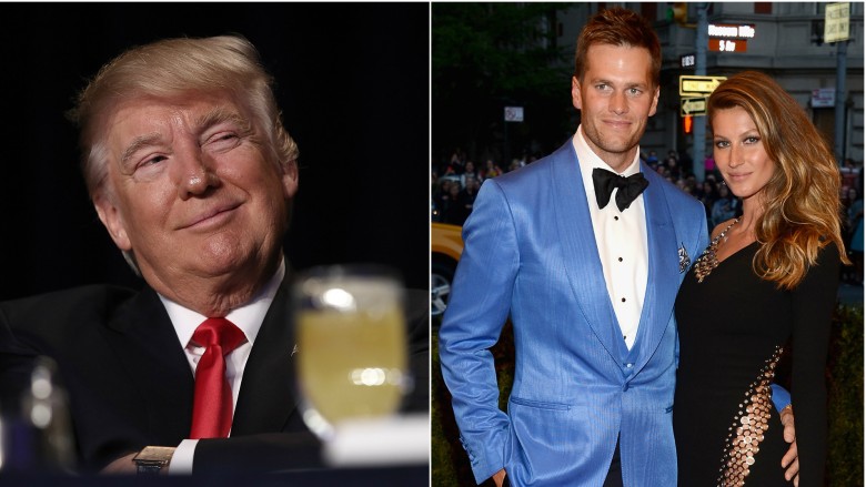 Donald Trump, Tom Brady and Gisele Bundchen