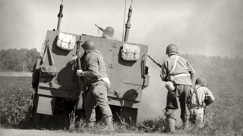 Soldiers on the ground in World War II