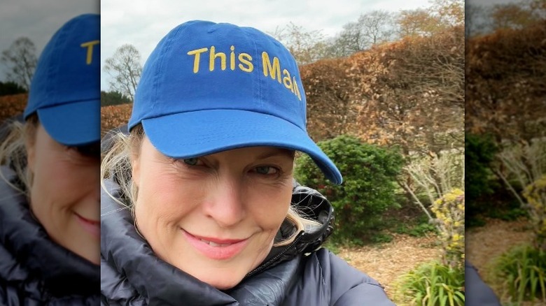 Tosca Musk in blue hat