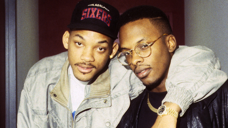 Fresh Prince with his arm around DJ Jazzy Jeff