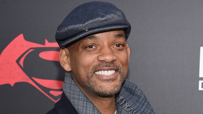 Will Smith smiling at Batman v. Superman premiere