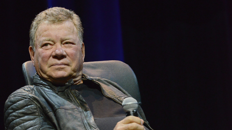 William Shatner with microphone