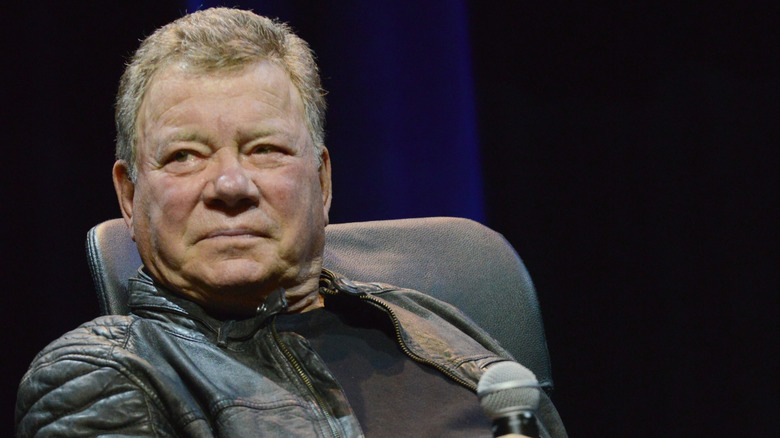 William Shatner with microphone