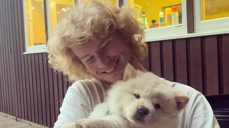 Yung Gravy with his dog