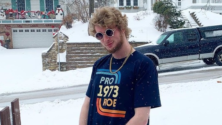 Yung Gravy posing in the snow