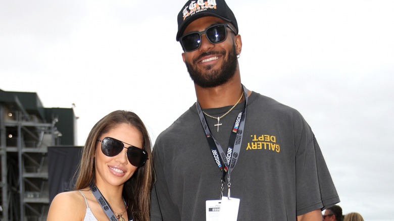 49ers Fred Warner and Sydney Hightower Warner posing