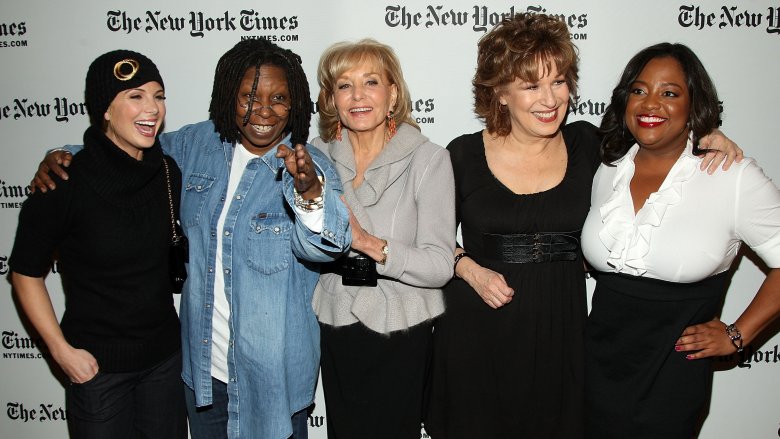 Elizabeth Hasselbeck, Whoopi Goldberg, Barbara Walters, Joy Behar, and Sherri Shepherd