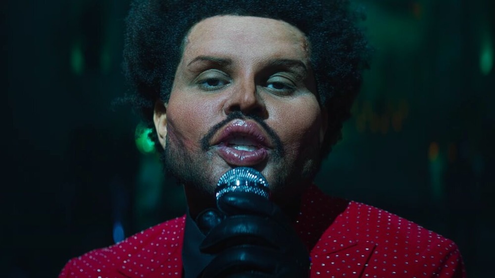The Weeknd in "Save Your Tears" music video