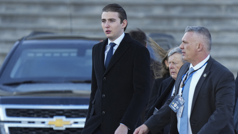 Barron Trump leaving the U.S. Capitol