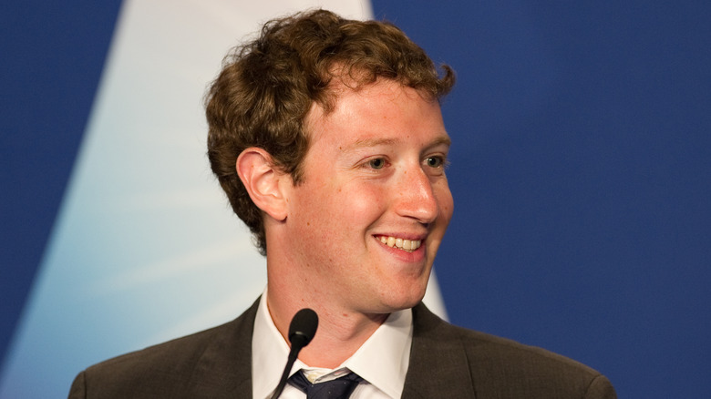 Mark Zuckerberg presenting during an event
