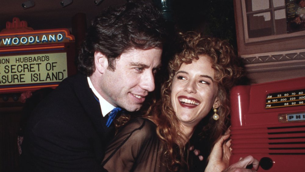John Travolta and Kelly preston at the opening of The Church of Scientology Museum