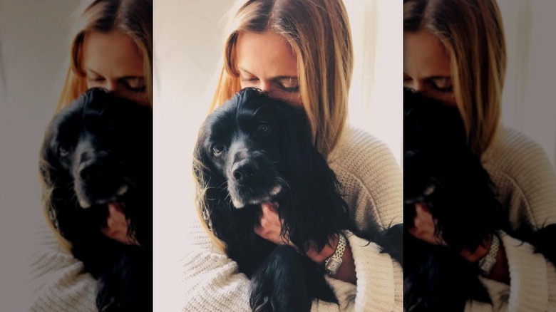 Alizee Thevenet poses with James Middleton's dog Ella