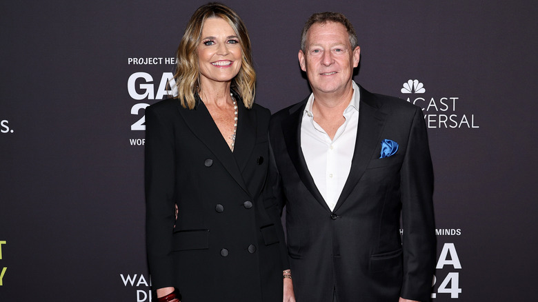 Savannah Guthrie and Michael Feldman smiling.