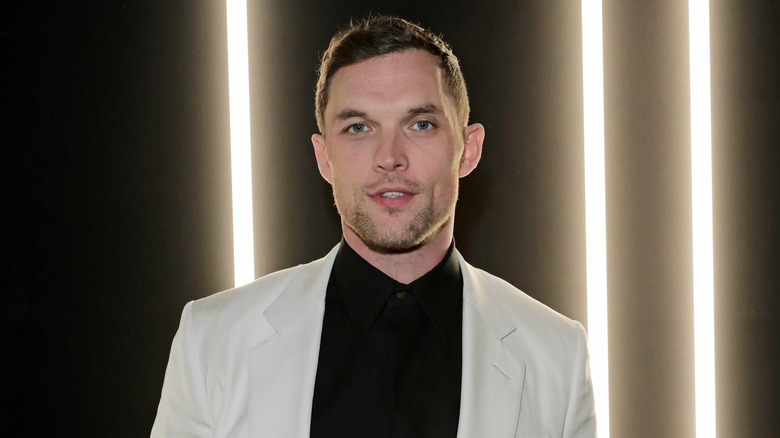 Ed Skrein looking at camera