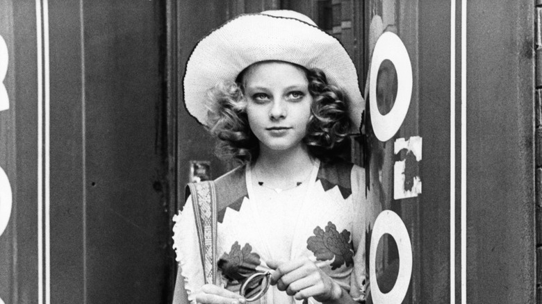 young Jodie Foster in Taxi Driver, looking away