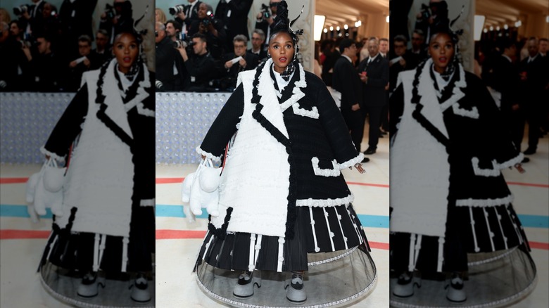 Janelle Monae 2023 Met Gala Thom Browne tuxedo dress