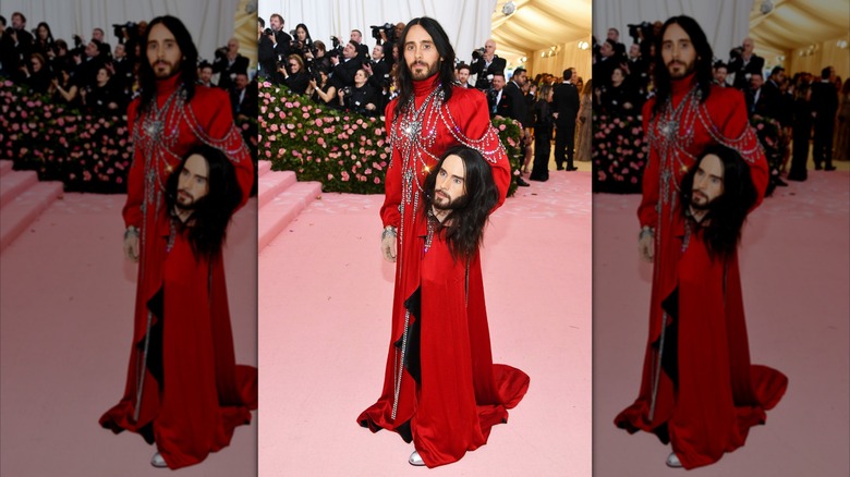 Jared Leto 2019 Met Gala Gucci outfit with severed head