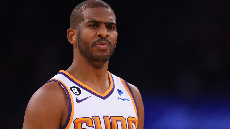 Chris Paul playing against the New York Knicks in 2023