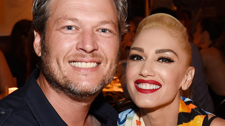 Gwen Stefani Blake Shelton smiling