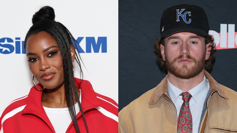 Split image of Ciara Miller, left, and West Wilson, right