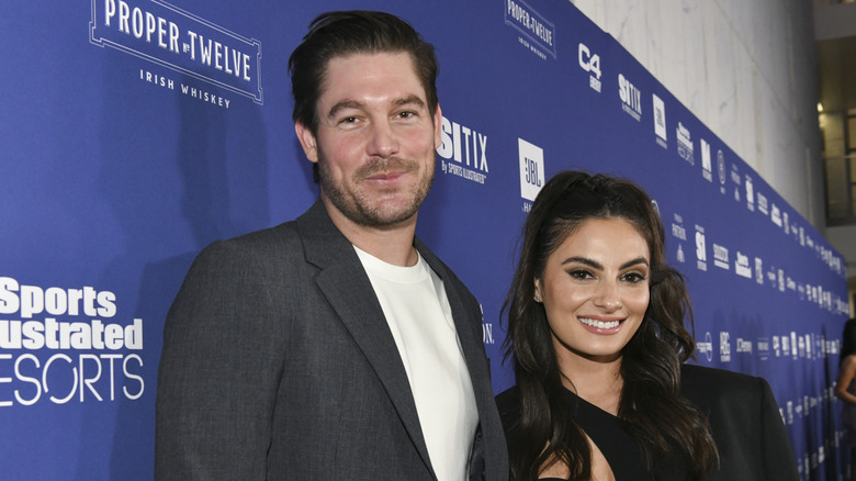 Paige DeSorbo and Craig Conover red carpet smiling