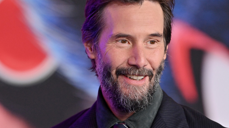 Keanu Reeves smiling
