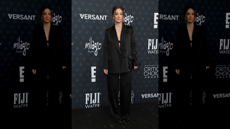 Kaley Cuoco attending the 31st Annual Critics Choice Awards at Barker Hangar