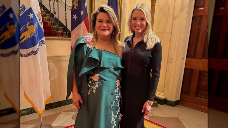 Susie Wiles and Pam Bondi posing together at the 2026 Governors Dinner