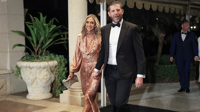 Lara and Eric Trump at the Mar-a-Lago 2025 New Year bash.