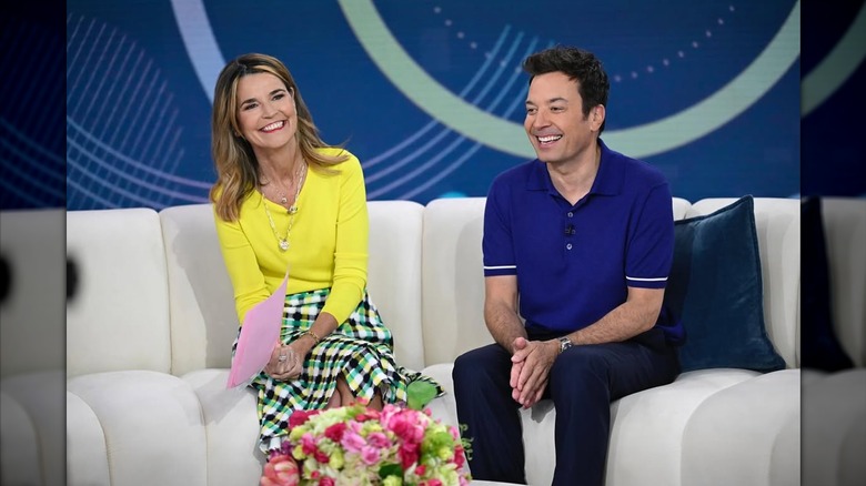 Savannah Guthrie with Jimmy Fallon