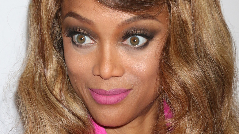 Tyra Banks making a face