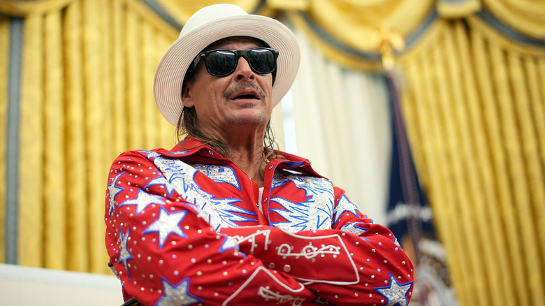 Kid Rock wearing a cowboy hat
