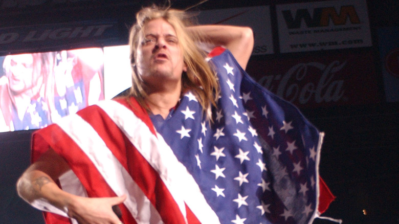 Kid Rock performs during halftime at the Super Bowl