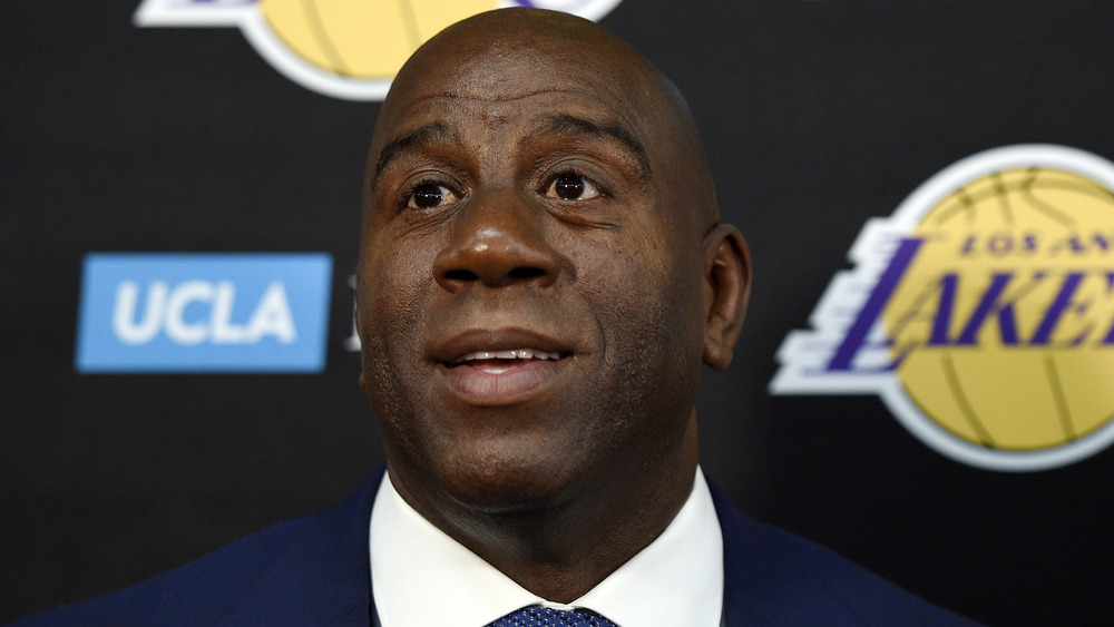 Magic Johnson stepping down as president of basketball operations for the Los Angeles Lakers 