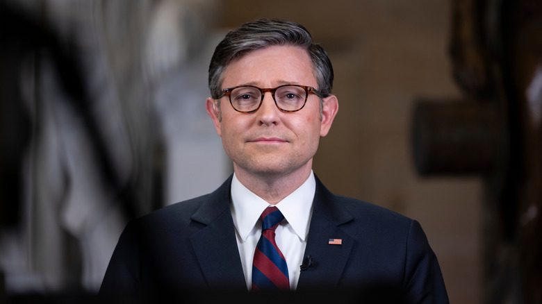 Mike Johnson (R-La.) wearing glasses