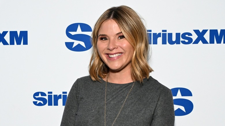 Jenna Bush Hager dressed in gray.