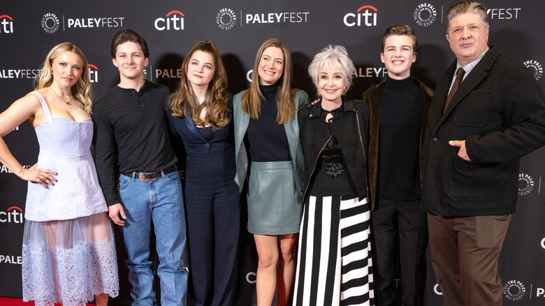 Young Sheldon Cast standing together on red carpet