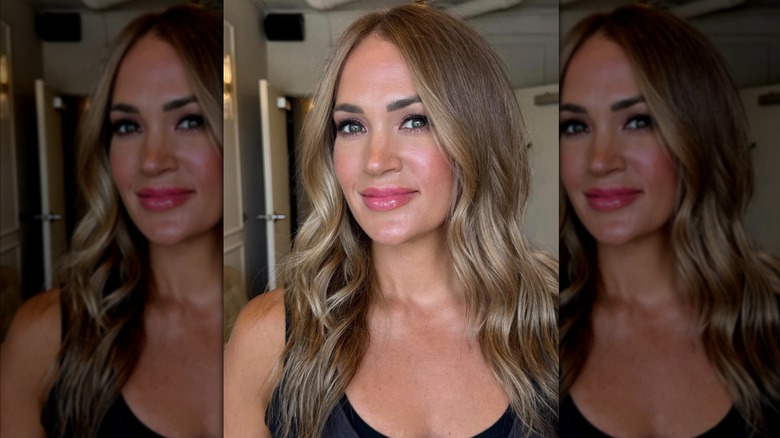 Carrie Underwood with her natural hair color 2025