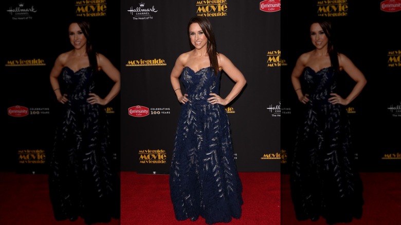 Lacey Chabert 2019 Movieguide awards navy dress