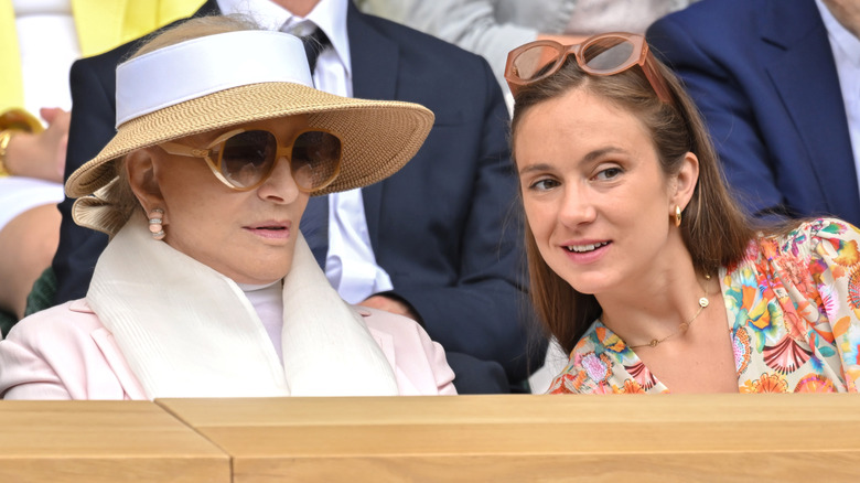 Lady Marina Windsor with Princess Michael of Kent at Wimbledon in 2022.