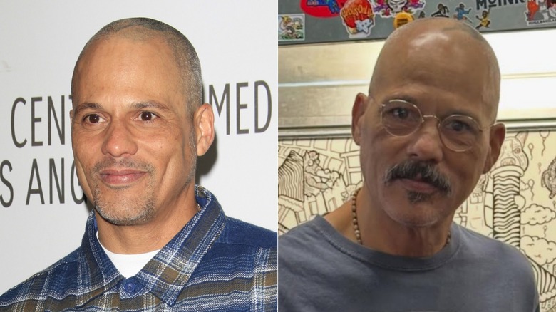David Labrava as Happy on Sons of Anarchy and in a 2025 Instagram photo