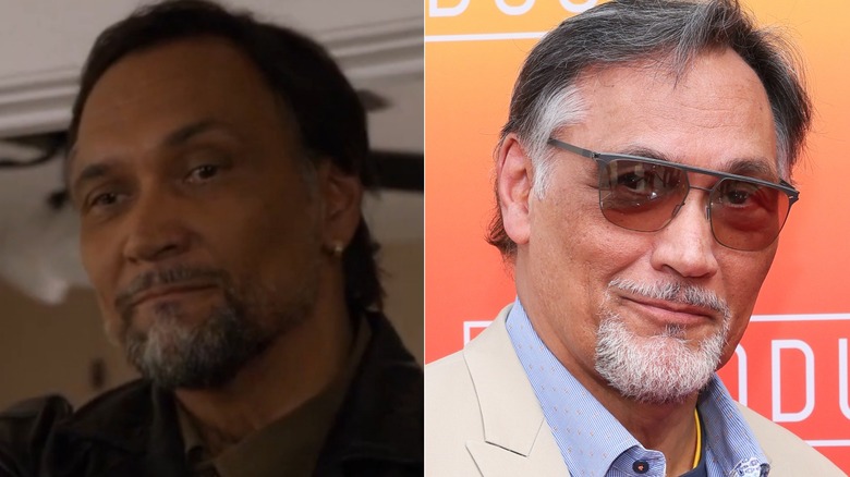 Jimmy Smits as Nero in Sons of Anarchy and at the 2026 premiere of Mexodus