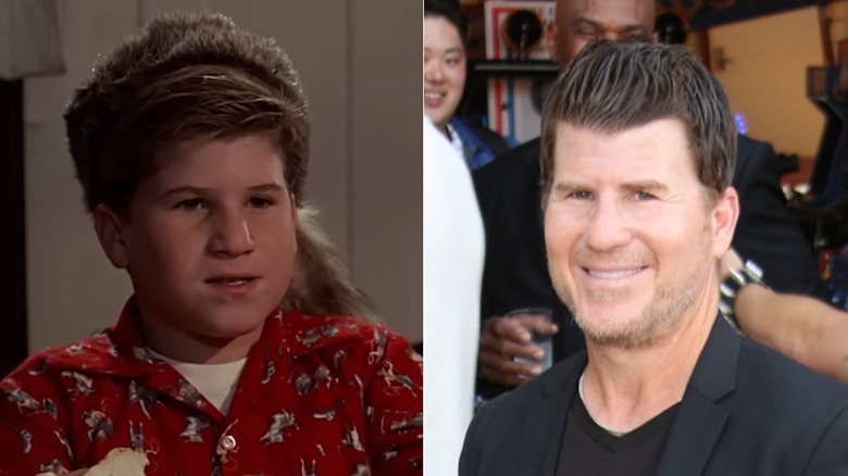 Jason Hervey in 1985's Back to the Future and at a party celebrating the film's 40th anniversary