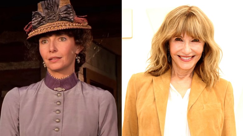 Mary Steenburgen in 1990's Back to the Future III and at a 2026 Apple TV press day