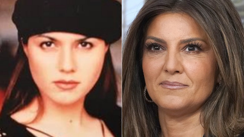 Rachel Campos-Duffy circa 1999, left, and in 2026, right