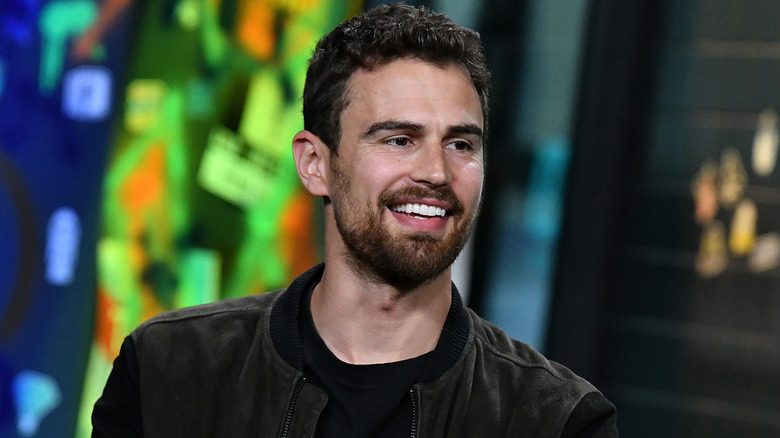 Theo James laughing