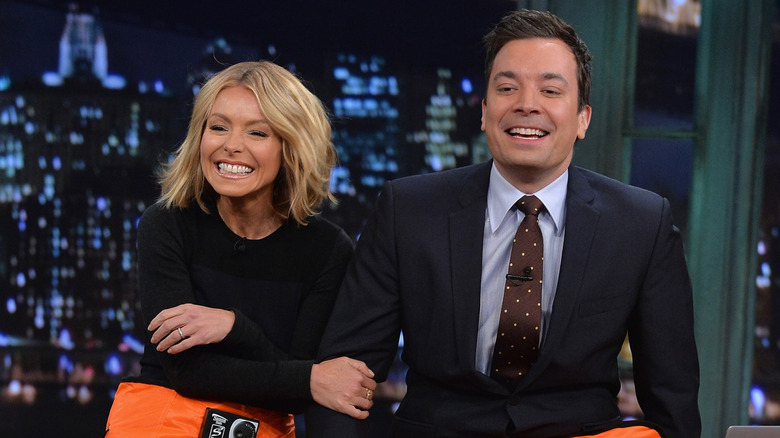 Kelly Ripa on the Tonight Show Starring Jimmy Fallon at Rockefeller Center