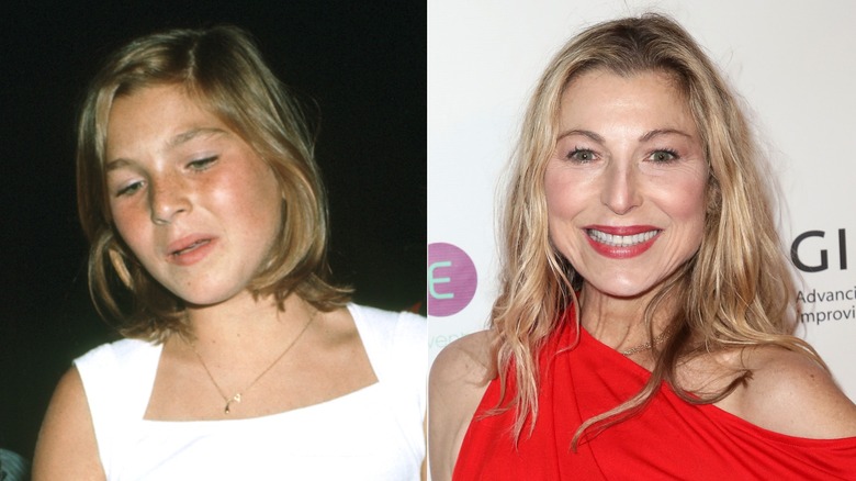 Tatum O'Neal younger, left, and older, right